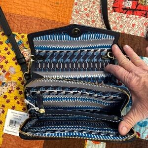 New Vera Bradley Midnight Blue Leather Bag with tags